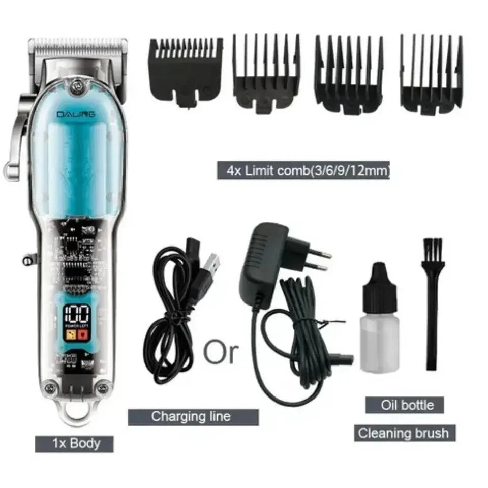 Daling - Transparent Visible Professional Cordless Hair Clipper - DL-1539