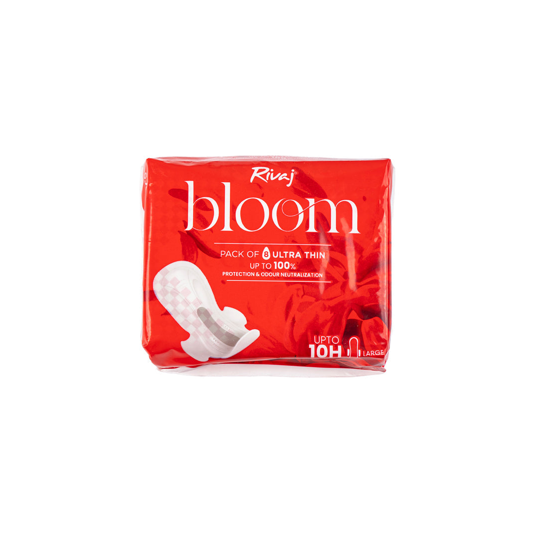 Rivaj - Ultra Thin Bloom Sanitary Pads (Large) 8 Pcs