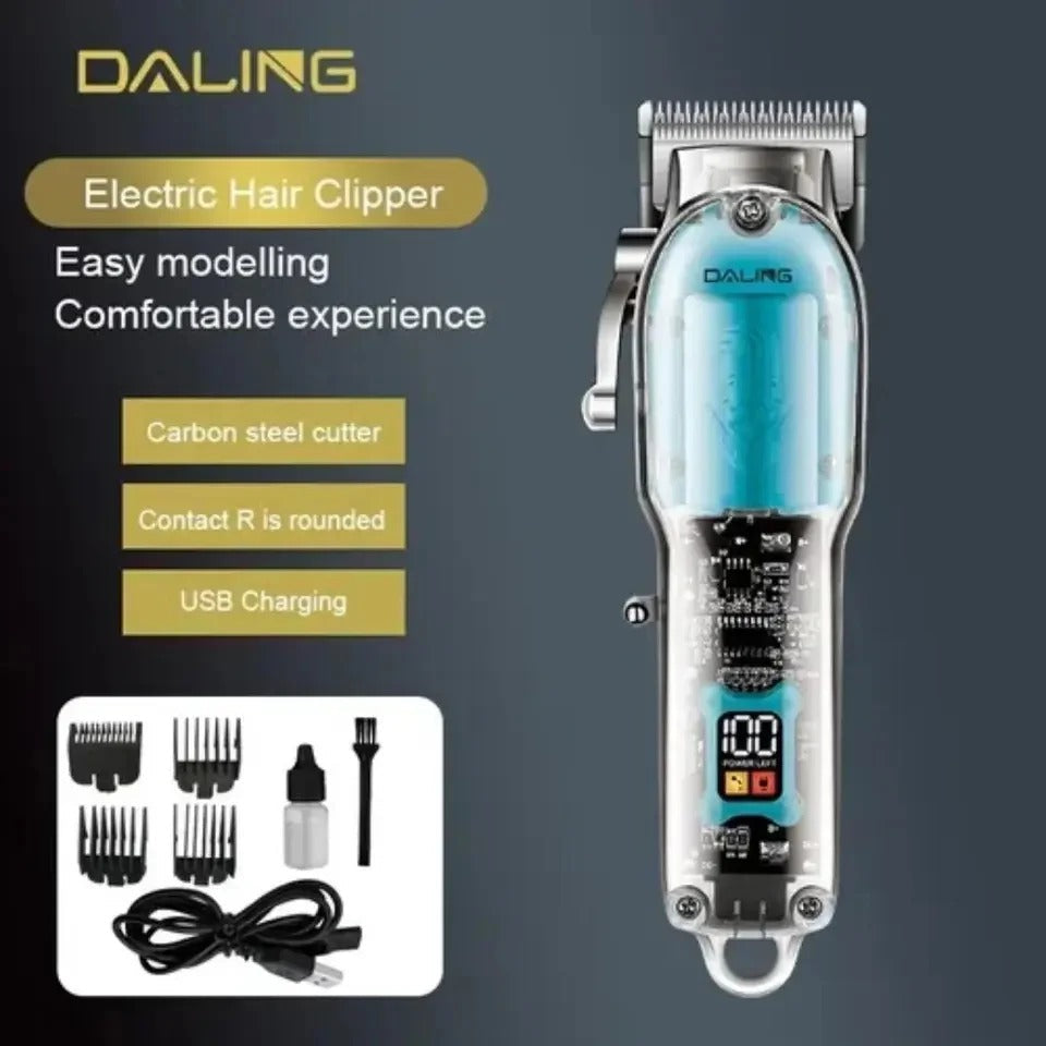 Daling - Transparent Visible Professional Cordless Hair Clipper - DL-1539