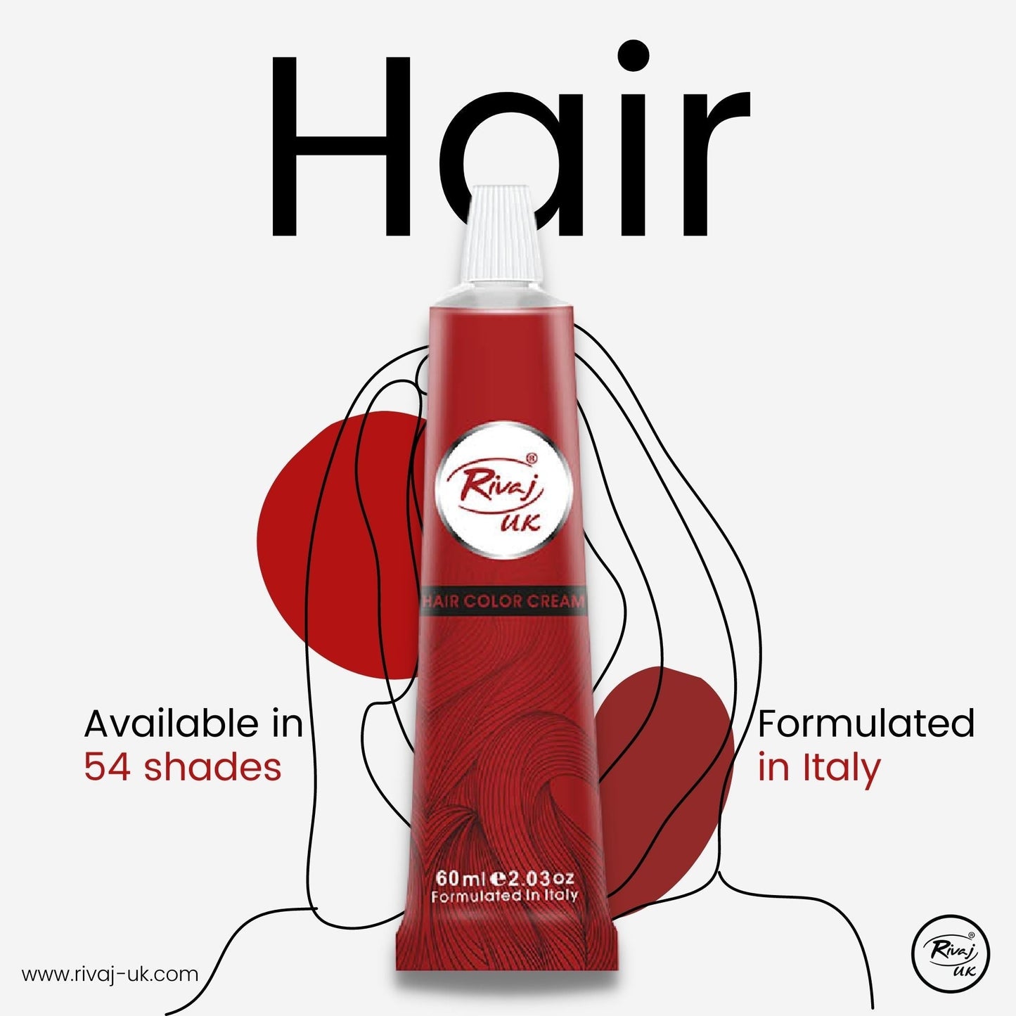 Rivaj - Hair Color Cream (60ml)