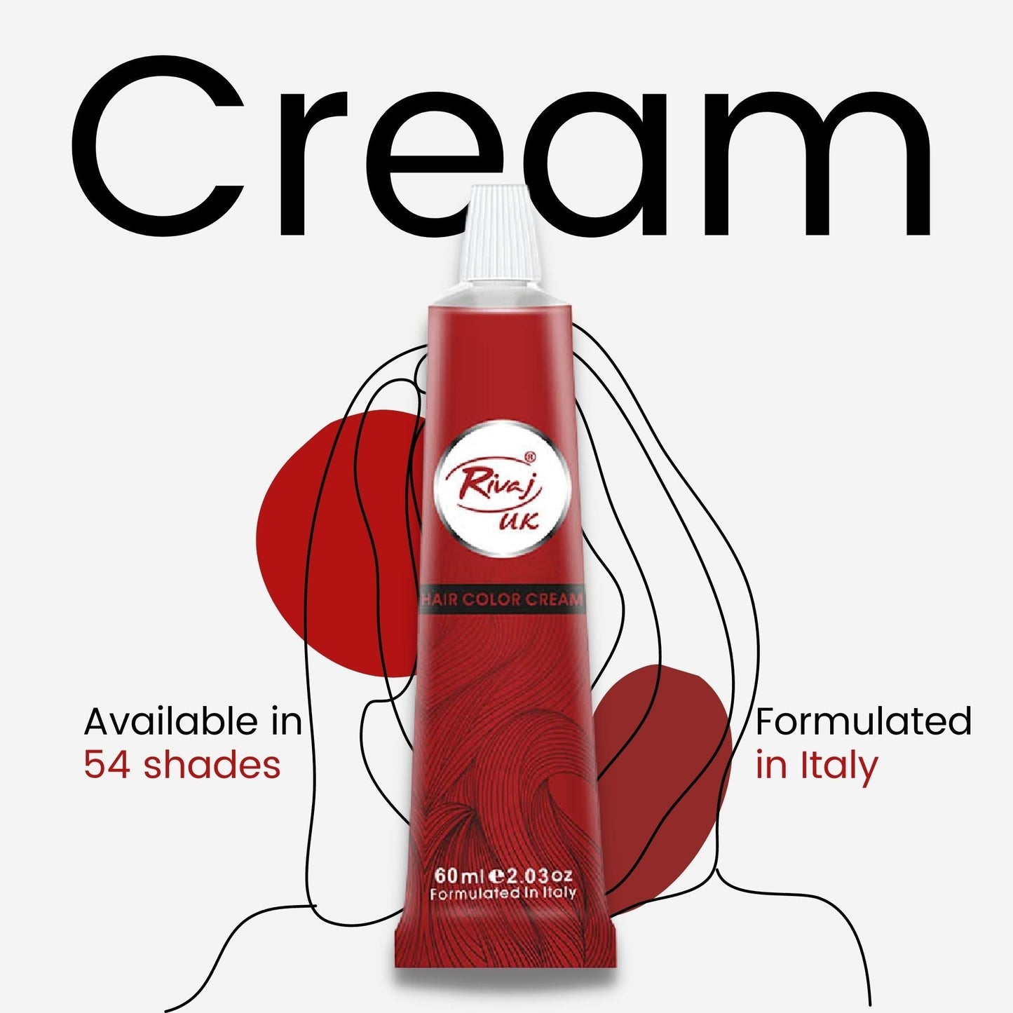 Rivaj - Hair Color Cream (60ml)