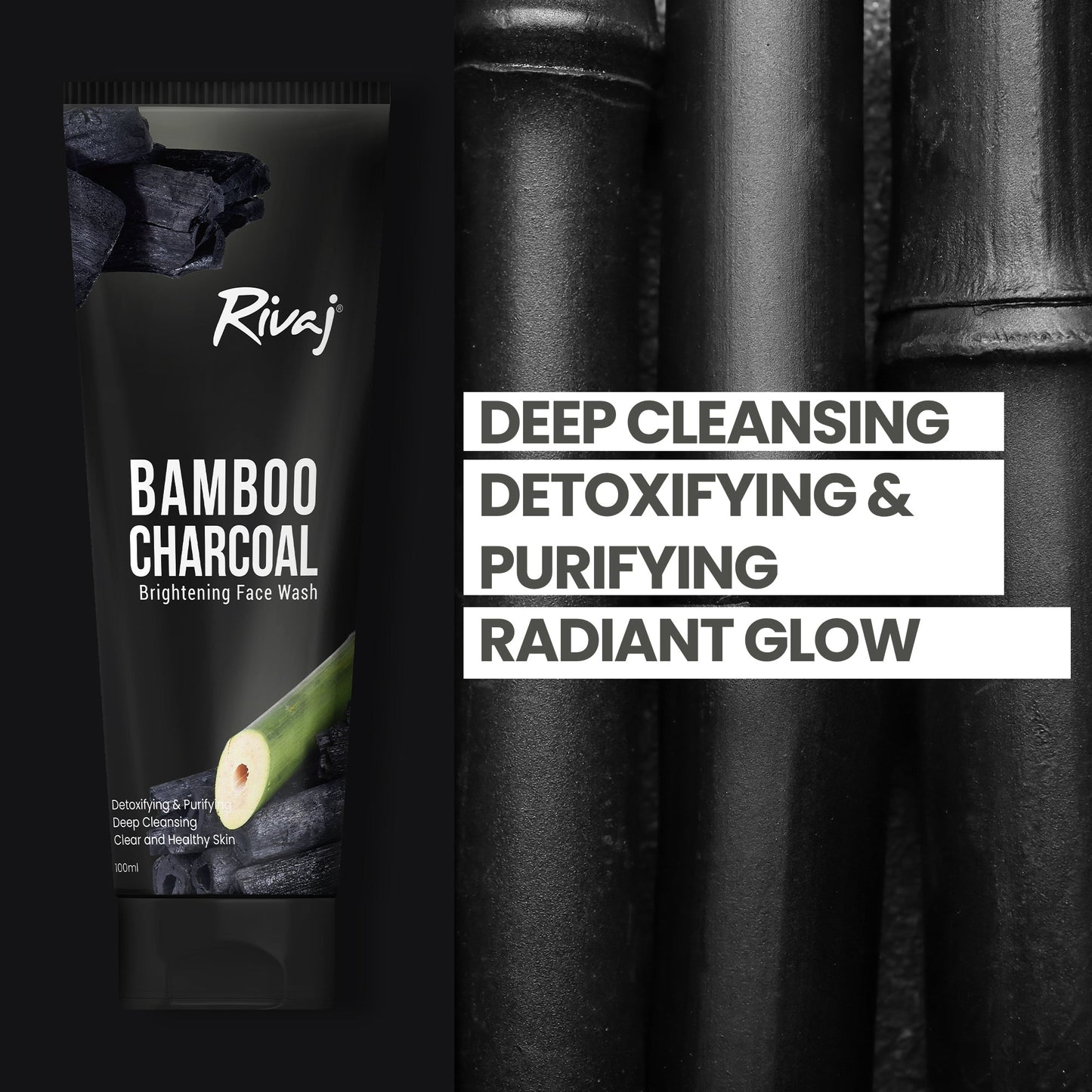 Rivaj - Whitening Face Wash - Bamboo Charcoal