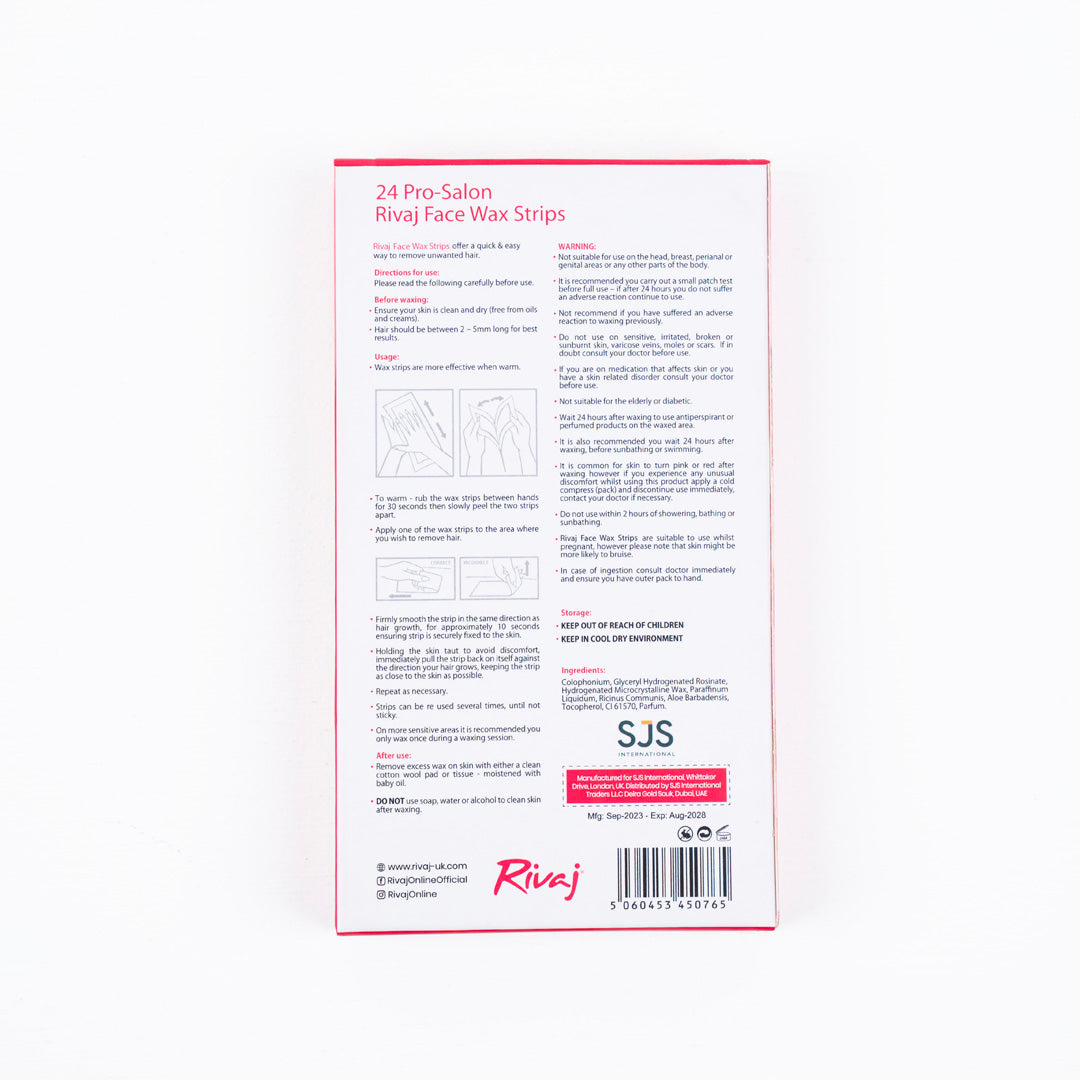 Rivaj - Face Wax Strips