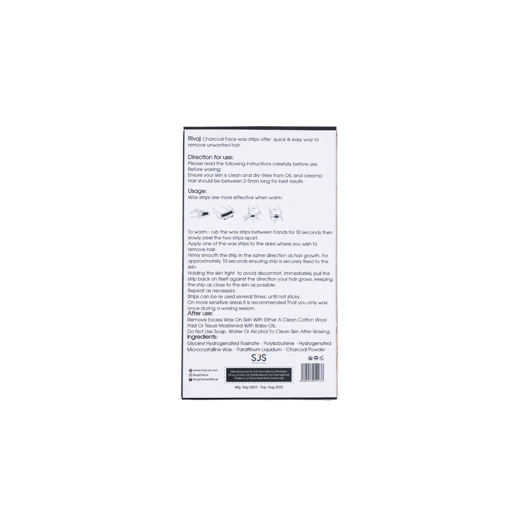 Rivaj - Charcoal Face Wax Strips