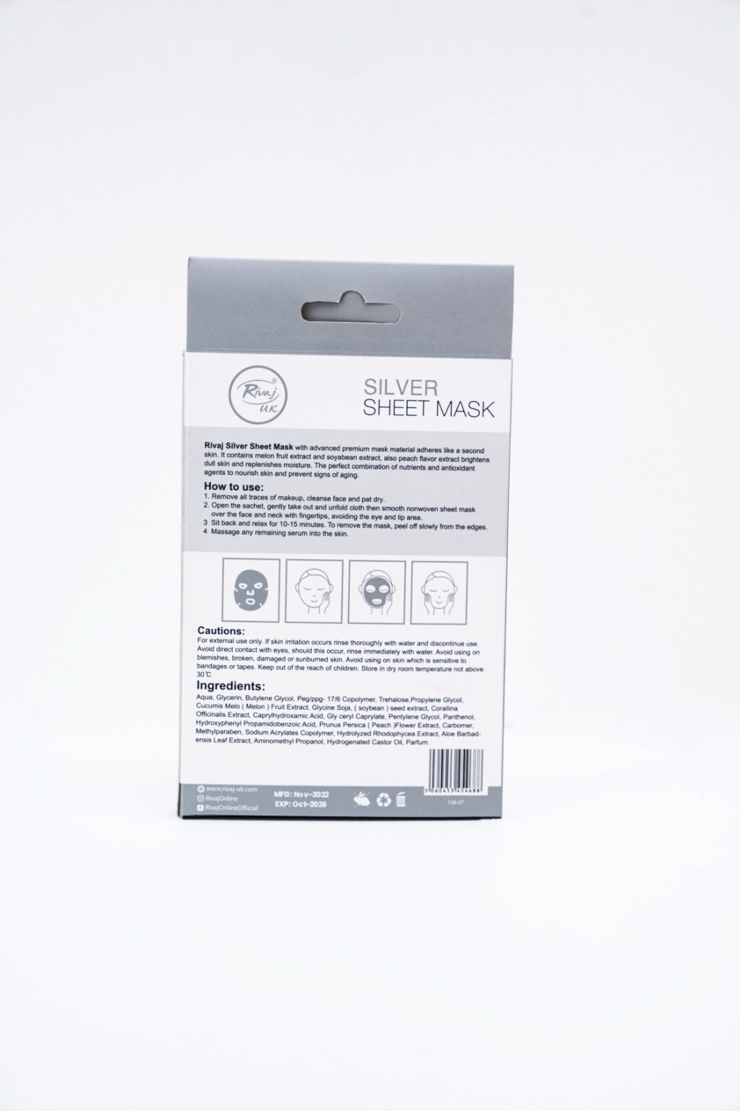 Rivaj - Silver Sheet Mask