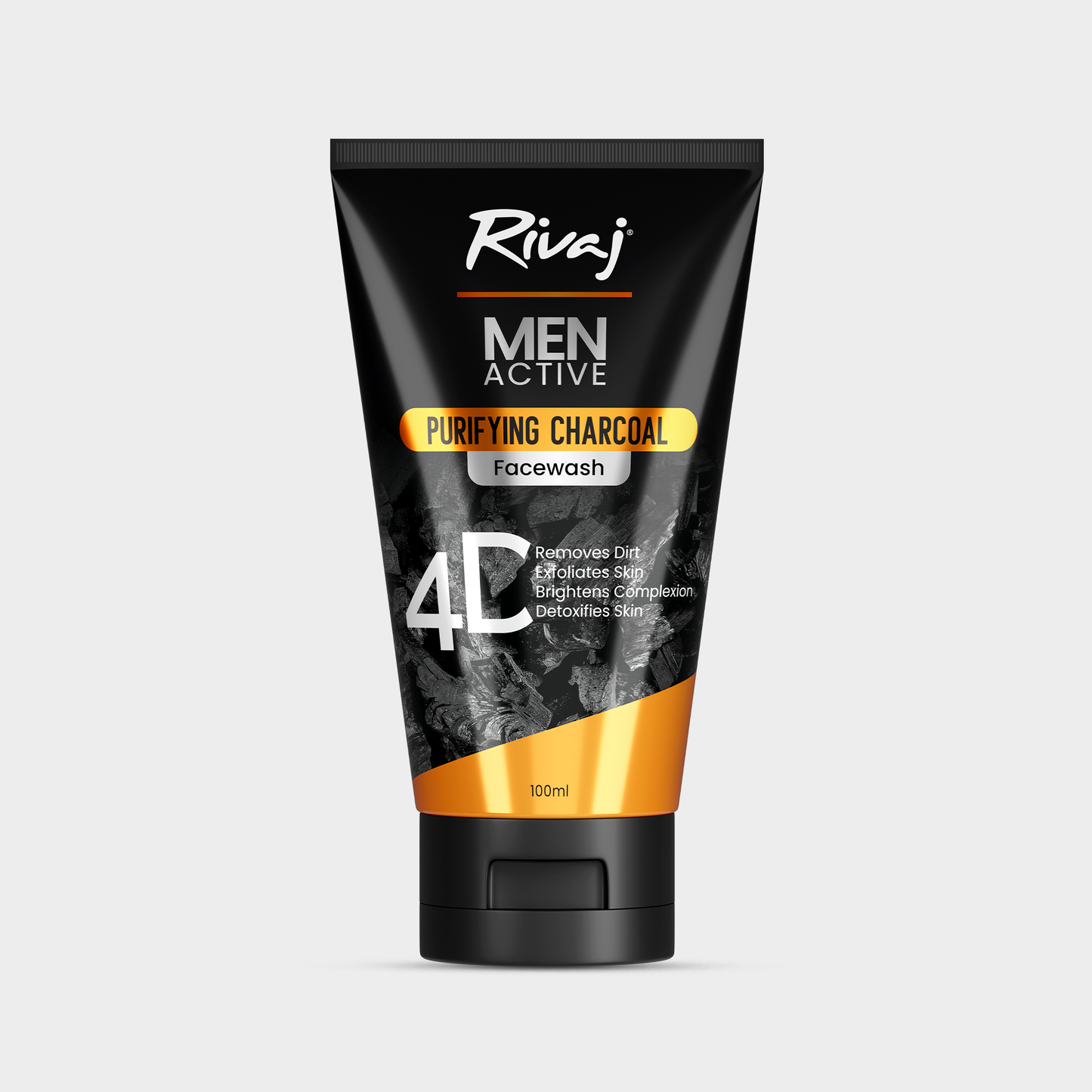 Rivaj - Men Active Purifying Charcoal Face Wash (100ml)
