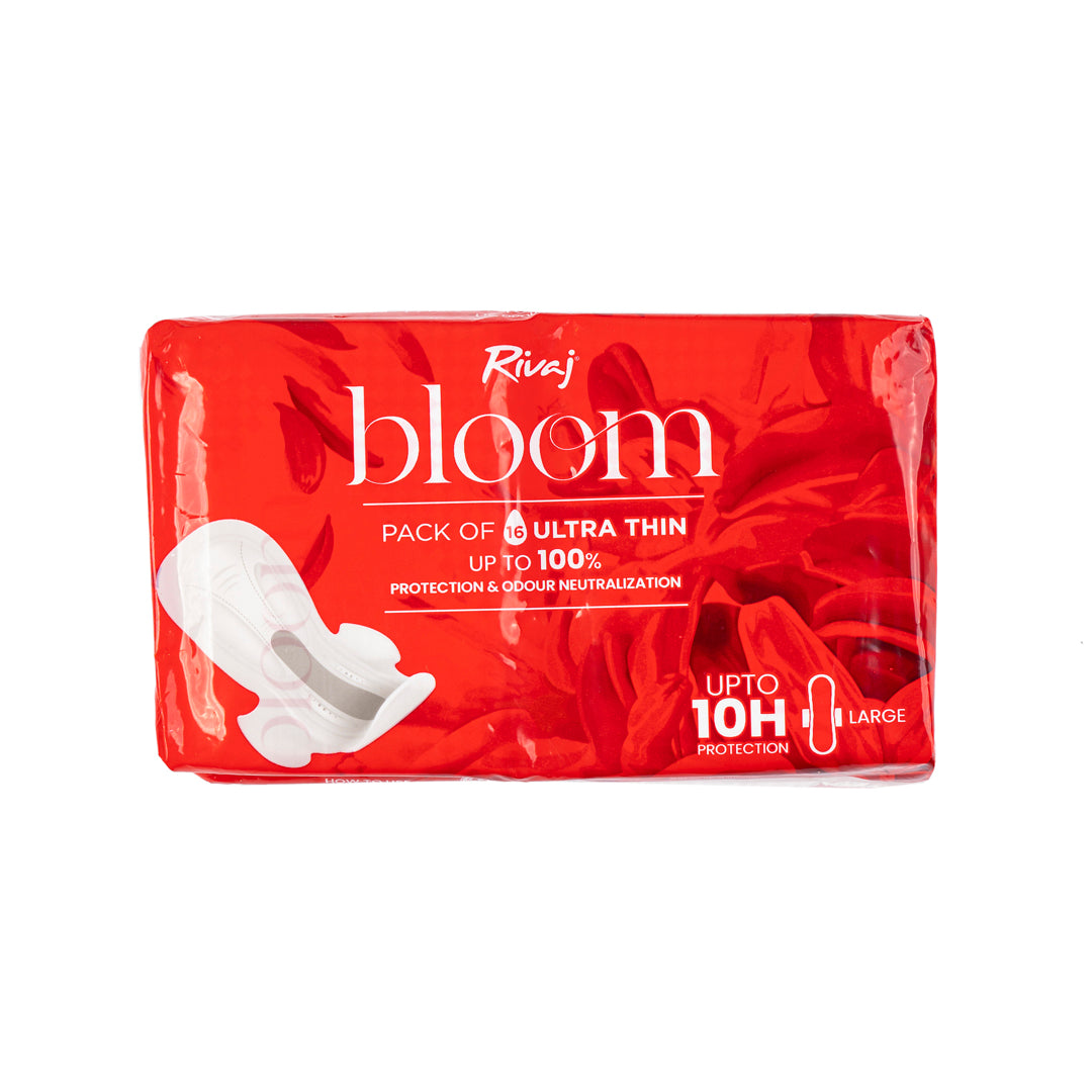 Rivaj - Ultra Thin Bloom Sanitary Pads (Large) 16 PCS