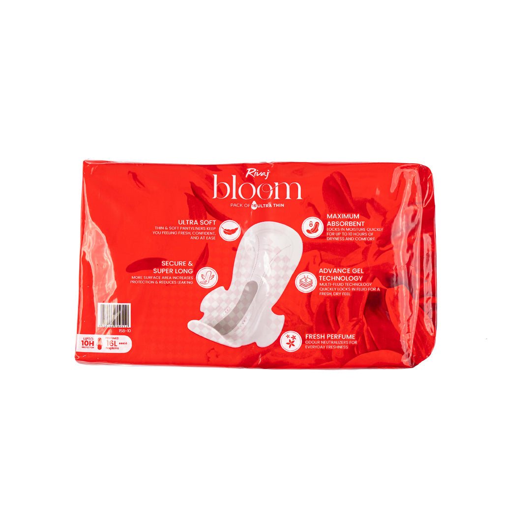 Rivaj - Ultra Thin Bloom Sanitary Pads (Large) 16 PCS