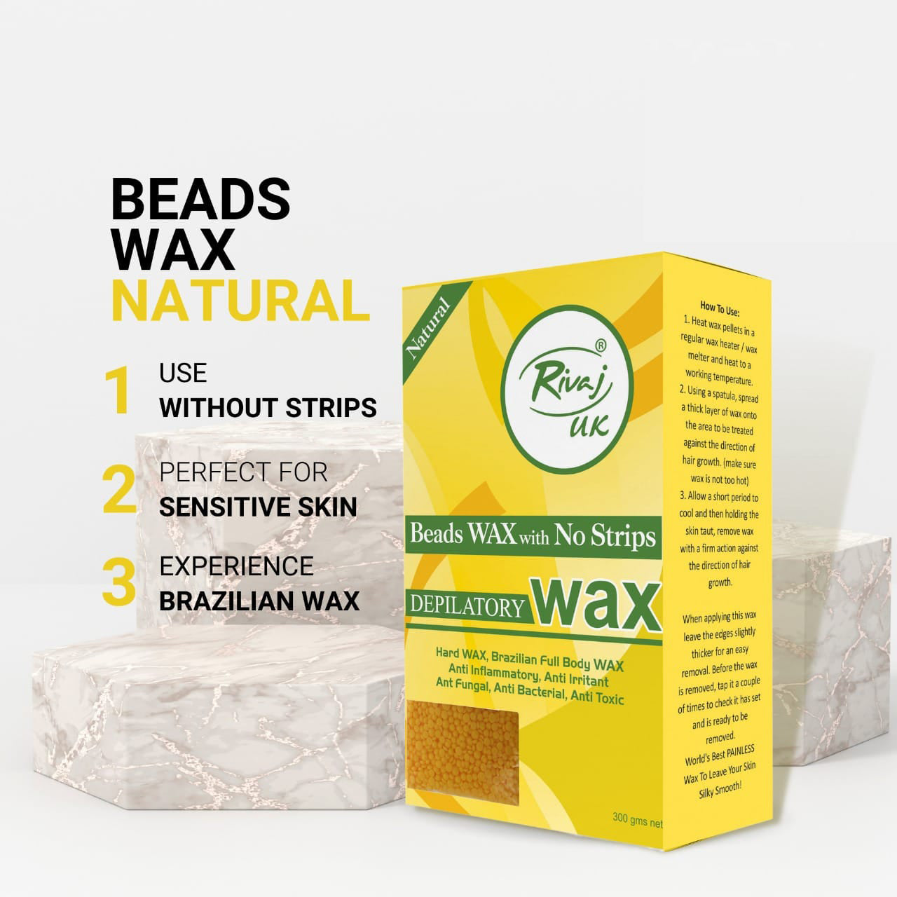 Rivaj - Beads Wax Natural (150g)