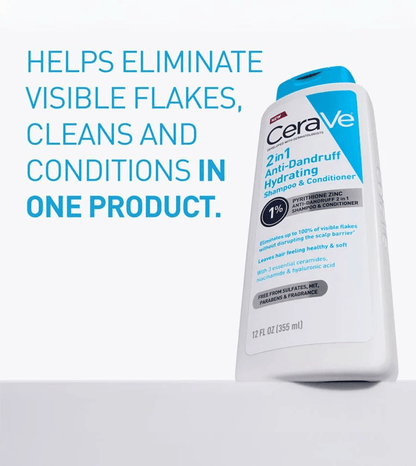 CeraVe - 2-in-1 Anti-Dandruff Hydrating Shampoo and Conditioner