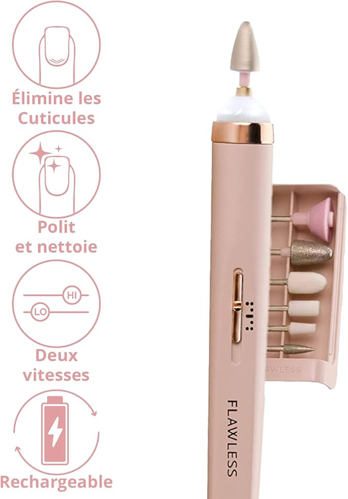 Finishing Touch Flawless Salon Nails - Professional Manicure Set- Files, Buffs, Shines, and Polishes for Instantly Beautiful Nails