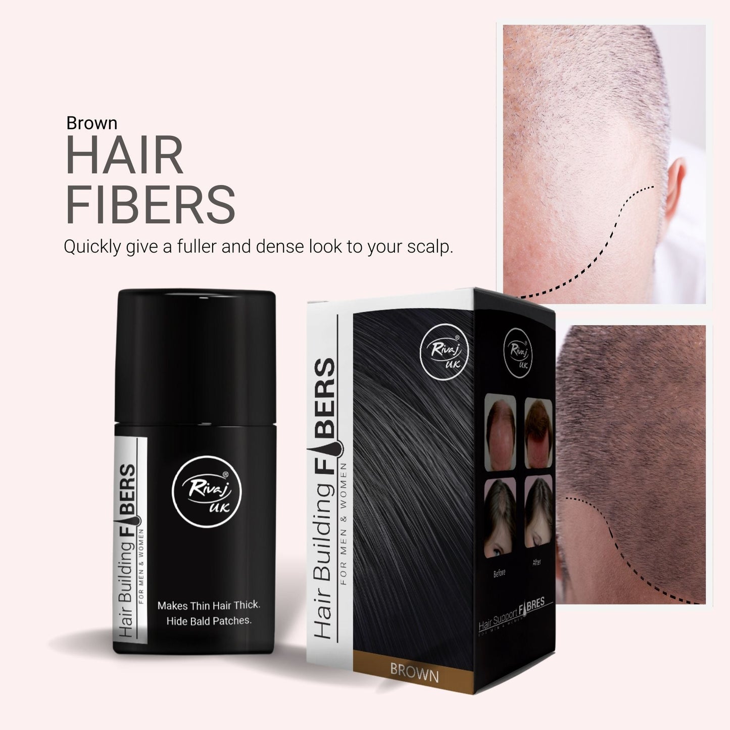 Rivaj - Hair Building Fibers 25g - Brown