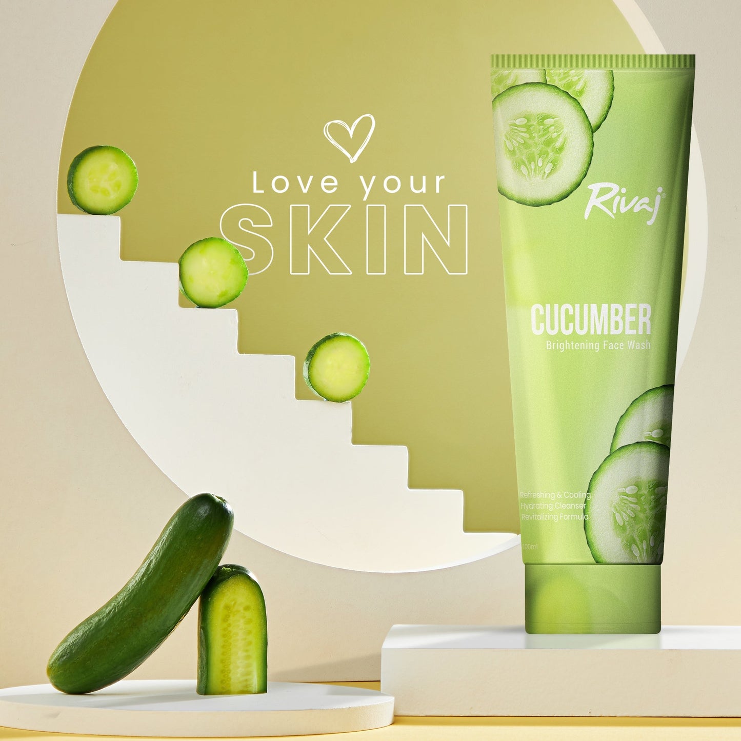 Rivaj - Whitening Face Wash -  Cucumber Extract