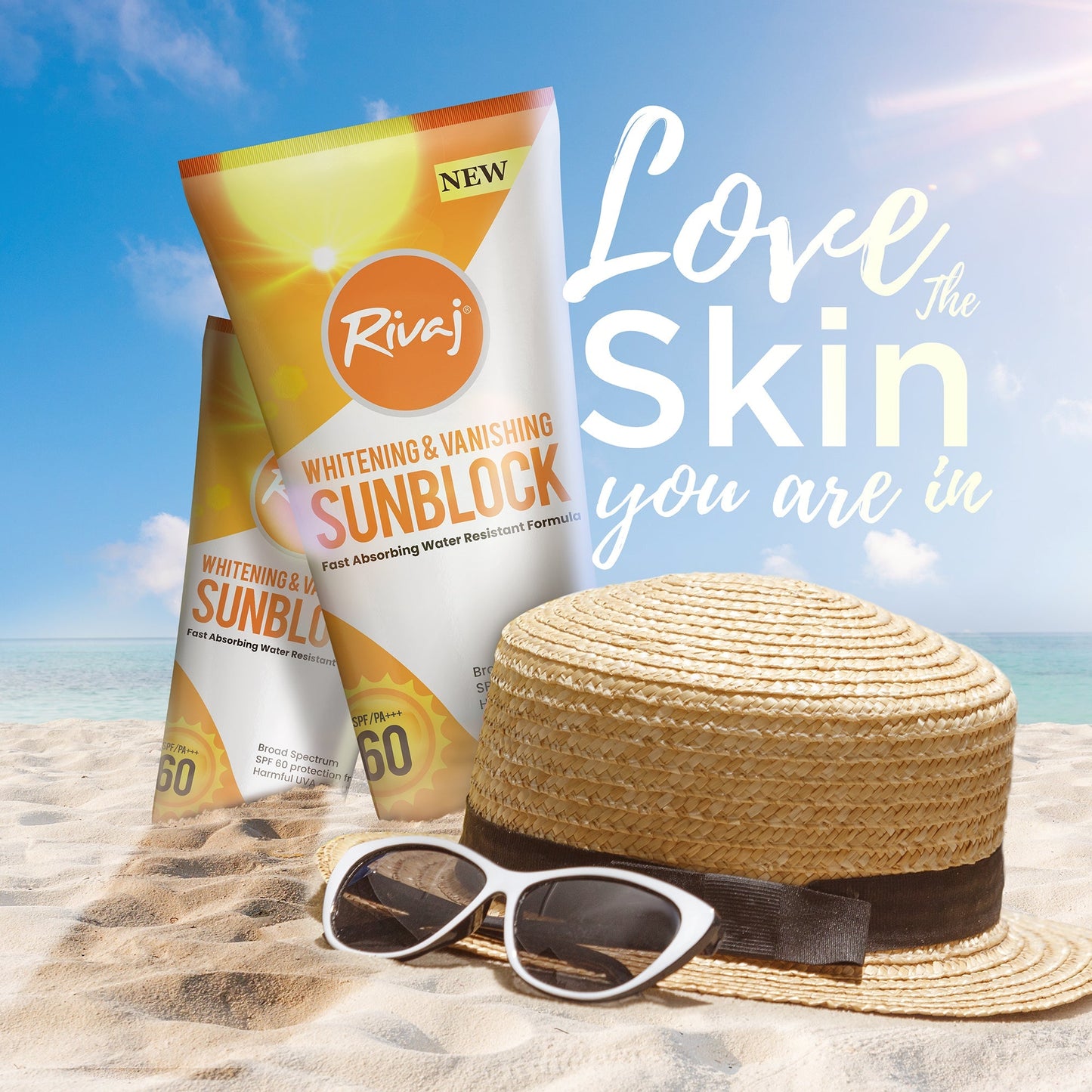 Rivaj - Whitening & Vanishing SPF60 Sunblock